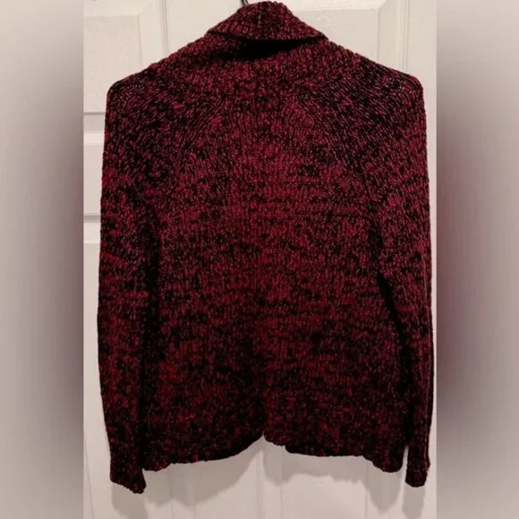 Aritzia x Talula Cashmere Angora blend Burgundy knit open waterfall cardigan XS - Picture 5 of 5